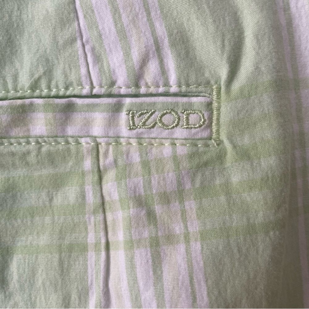 Izod XFG Women’s Size 14 Light Green Plaid 10.5” Inseam Golf Shorts - Picture 6 of 10